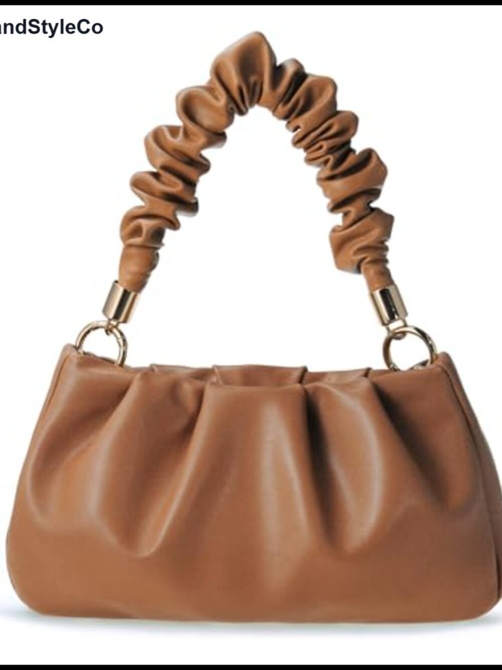 Soft Vegan Leather Cloud Pouch Hobo Bag Chain Crossbody Clutch